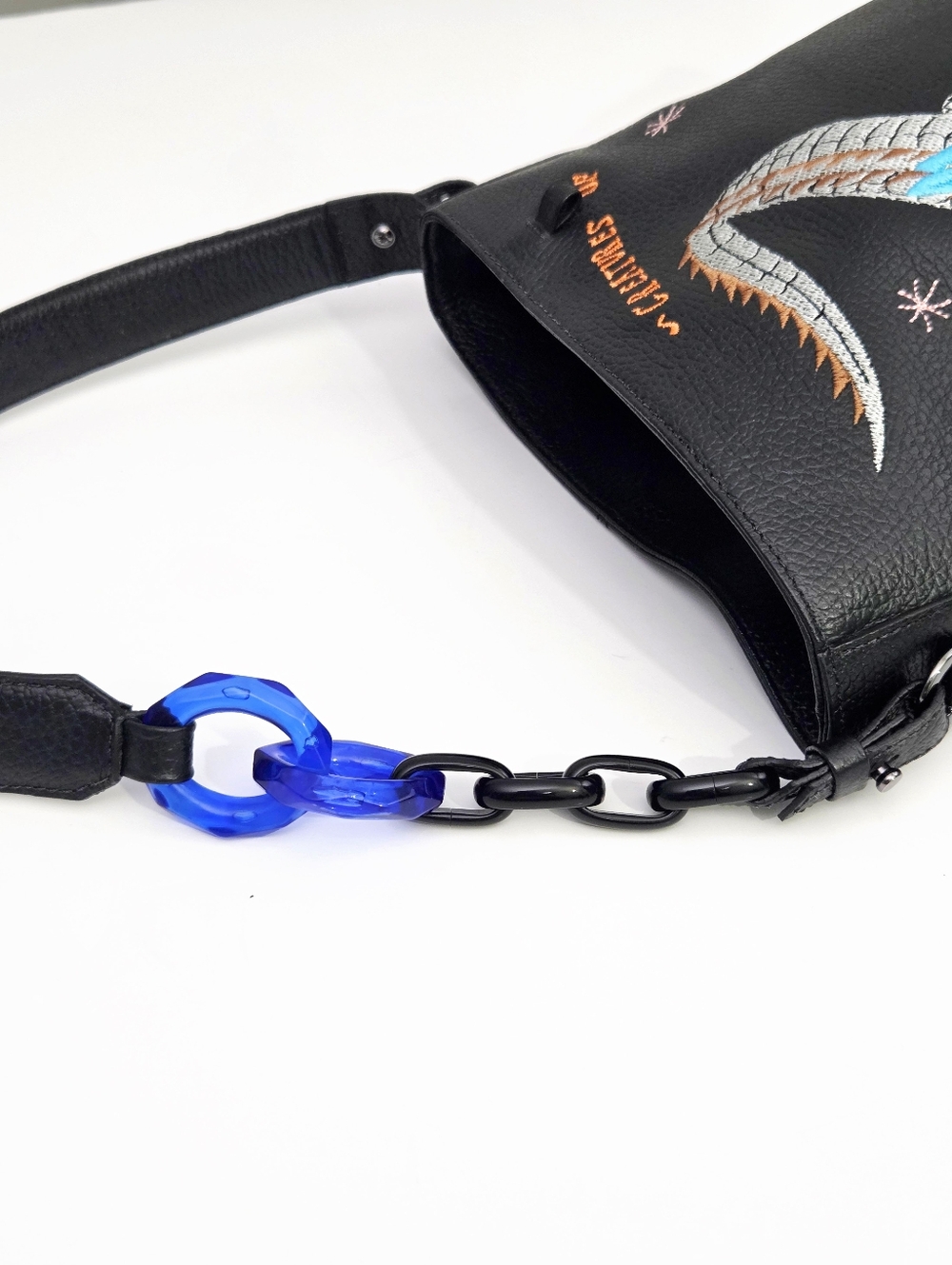 EXCELLENT MIN & MON CREATURES OF THE FUTURE EMBROIDERED ALLIGATOR BUCKET BAG - Picture 4 of 7